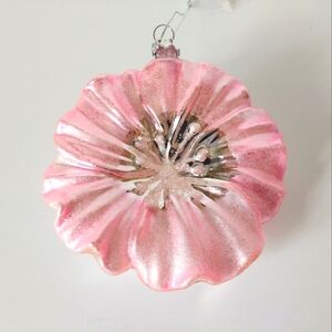 Vintage Ornament Pink Blown Glass Holiday Decor Christmas Gift Bling